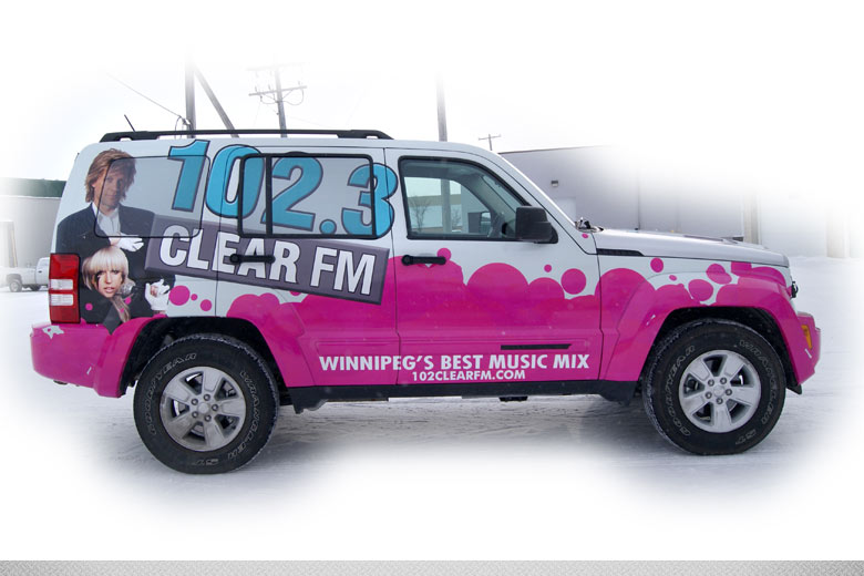 Clear FM vehicle wrap