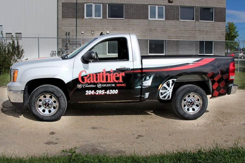 Gauthier partial truck wrap