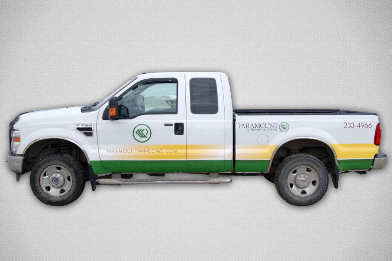 Paramount Windows & Doors Truck -Side