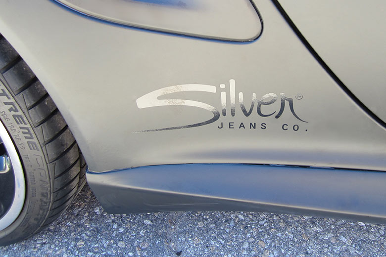 Silver Jeans Porsche Wrap -Side Close-up
