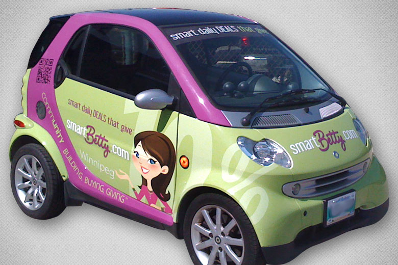 SmartBetty.com Smart Car Wrap -Front