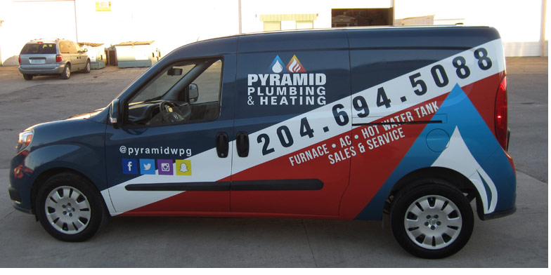Pyramid exterior sign