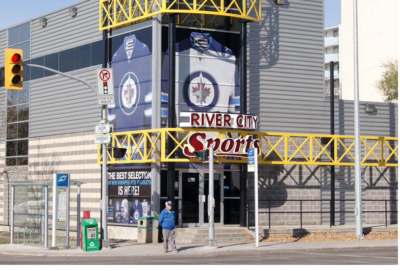 River City Sports exterior building graphics